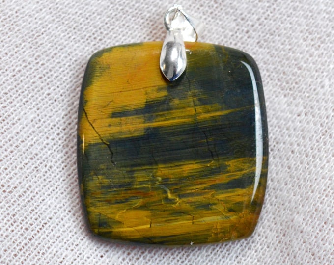 Pietersite var. Nellite - 40 carats - natural stone cabochon pendant - Namibia / FS65