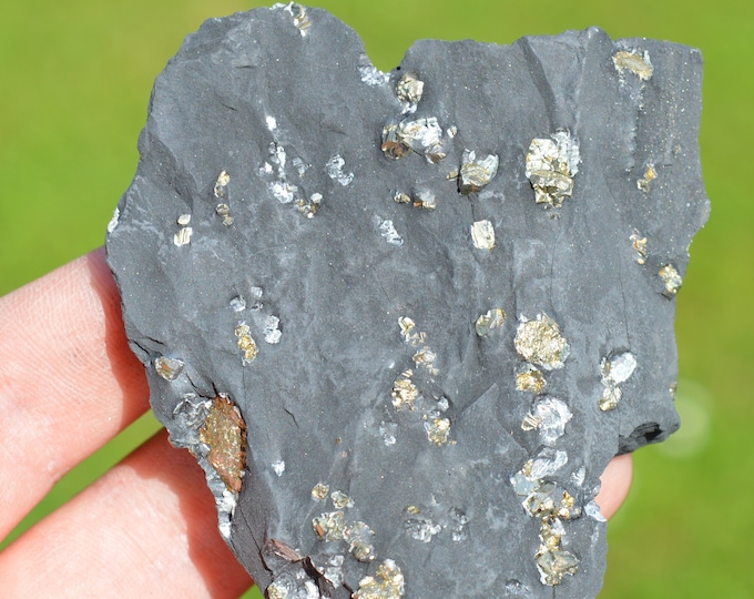Pyrite on matrix 127 grams - Serre-Ponçon Lake, Hautes-Alpes, France