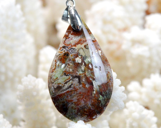 Opal "Landscape" 41 carats - natural stone cabochon pendant - Indonesia / FC91