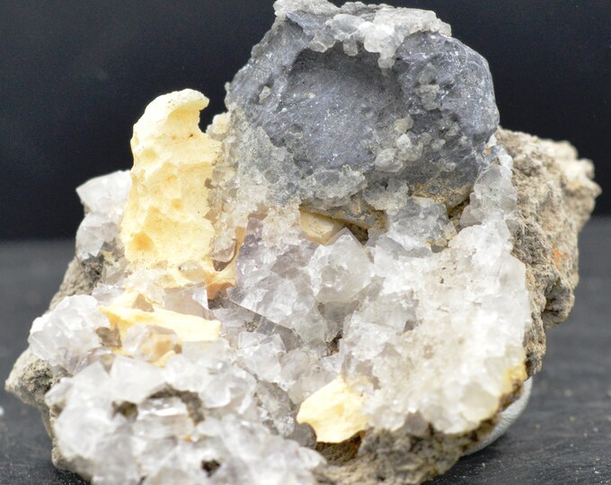 Fluorite & Calcite Galena - 120 grams - Durfort, Gard, France - Year 1990-92