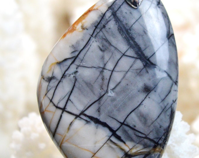 77 carat Picasso Jasper - natural stone cabochon pendant - Utah, USA // AW21