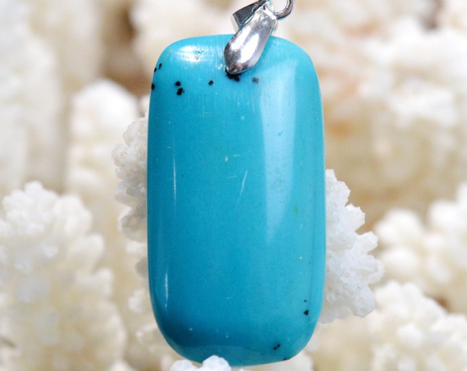 27 carat chrysocolla - natural stone cabochon pendant - Congo // DA72