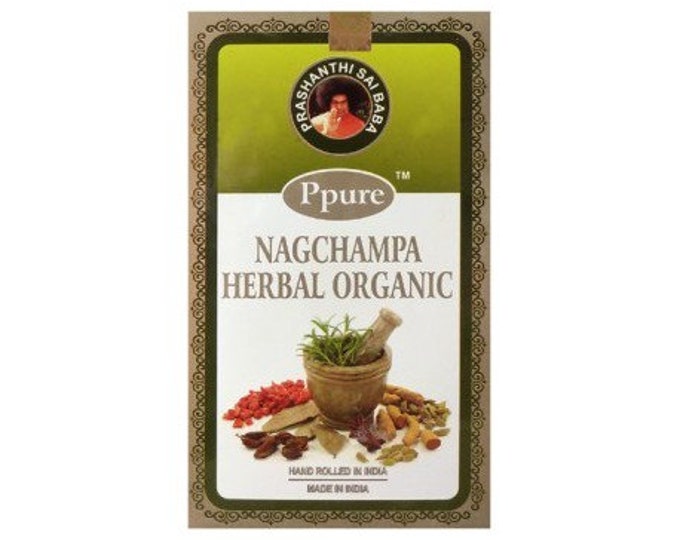 Incense - Pure Nagchampa - Organic Herbal Fragrance - One box