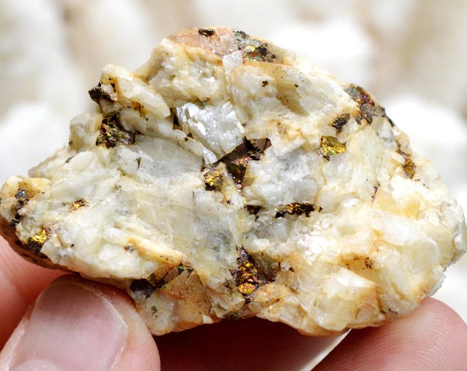 Dolomite & Chalcopyrite 70 grams - Kamoya South II Mine, Kamoya, Kambove, Kambove Territory, Haut-Katanga, DR Congo