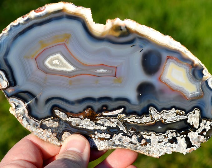 Slice - Agate 18 cm - 250 grams - Rio Grande do Sul, Brazil