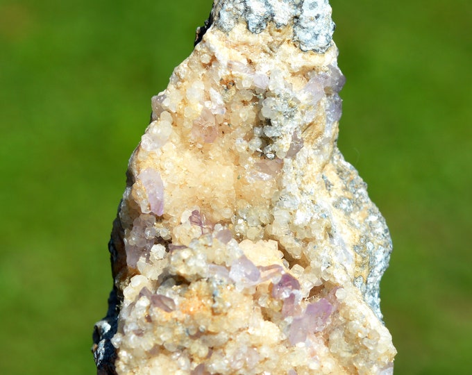 Amethyst & Calcite 121 grams - Capurru Quarry, Osilo, Sassari Province, Sardinia, Italy