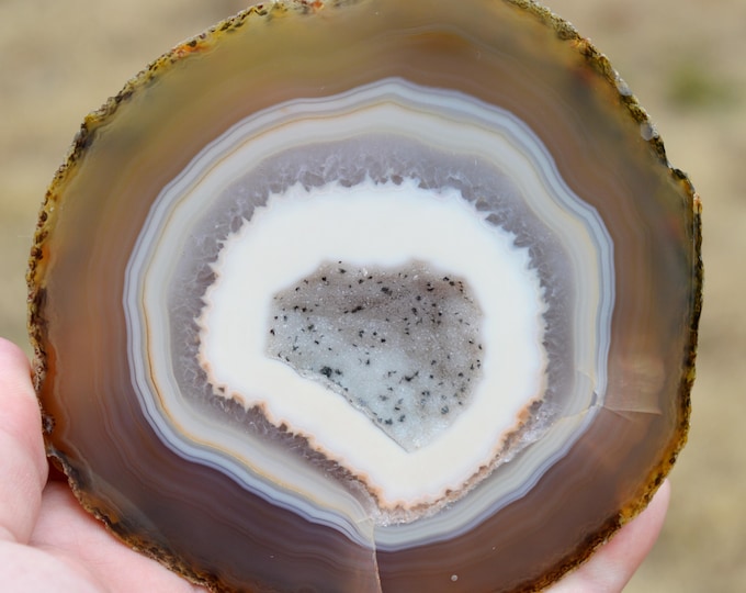 Agate & Chalcedony slice 408 grams - Iraí, Rio Grande do Sul, Brazil