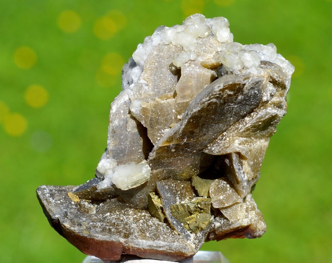 Siderite & Calcite chalcopyrite 150 grams - Kaiwu Mine, Hezhang Co., Bijie, Guizhou, China