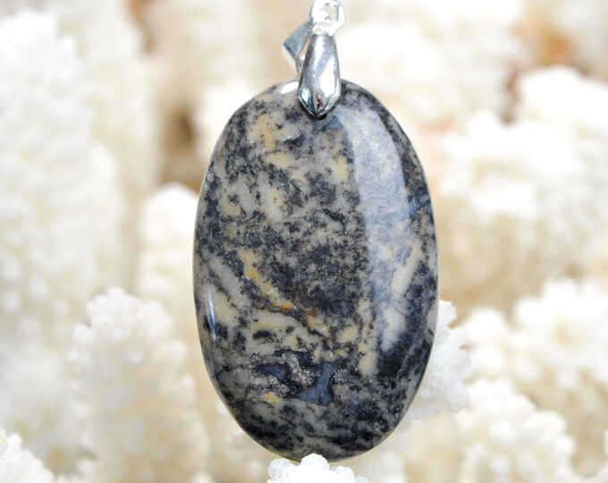 57 Carat Dendrite Agate - Natural Stone Cabochon Pendant - Türkiye // DW47