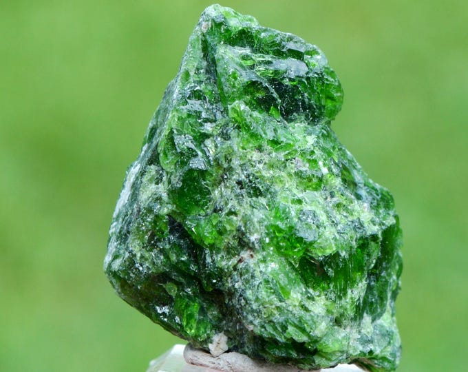 Diopside Var. Chromium-bearing Diopside 37 grams - Inagli chrome diopside deposit, Inagli Massif, Aldan, Sakha, Russia