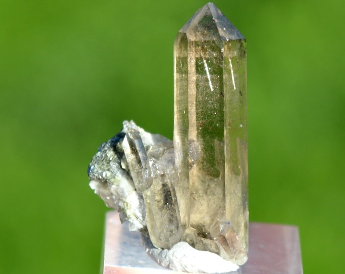 Smoky quartz 2.6 grams - Minstigertal (Münstigertal), Münster, Goms, Valais, Switzerland