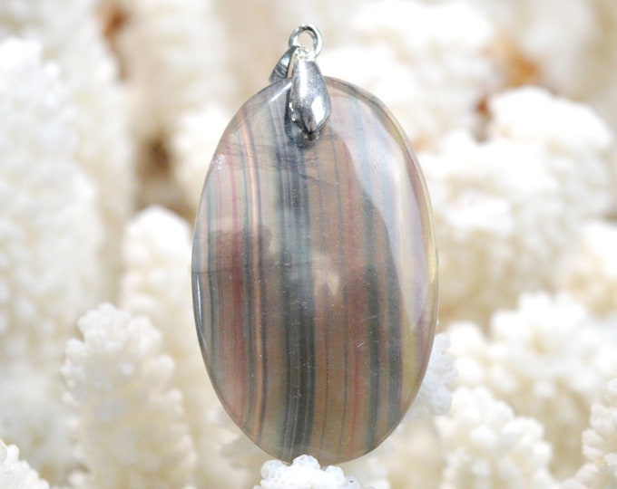 Fluorite 73 carats - pendentif cabochon pierre naturelle - Afghanistan / EO3
