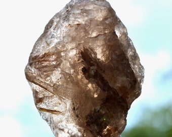 Quartz fumé & rutile 43 grammes - Novo Horizonte, Bahia, Brésil