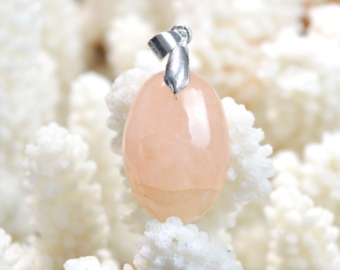 Morganite 40 carats - pendentif cabochon pierre naturelle - Pakistan / EI32