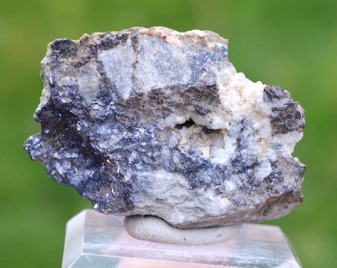 Galena & Quartz 55 grams - Pranal, Bromont-Lamothe, Riom, Puy-de-Dôme, Auvergne-Rhône-Alpes, France