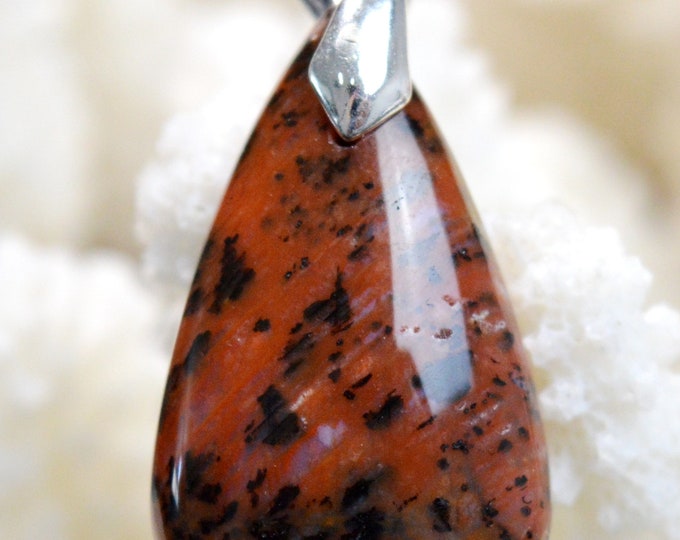 27-carat Leopard Agate - natural stone cabochon pendant - Brazil // Ref X94