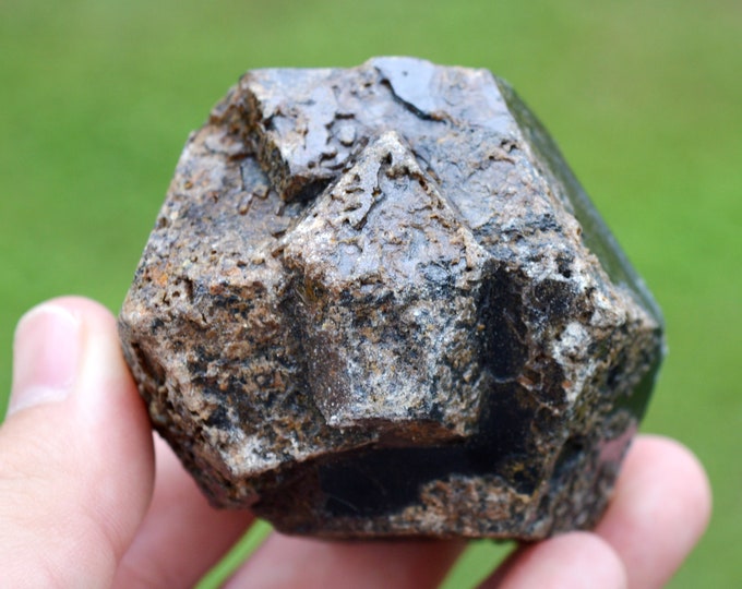 Andradite garnet var. melanite 395 grams - Arrondissement of Diakon, Bafoulabé Cercle, Kayes Region, Mali