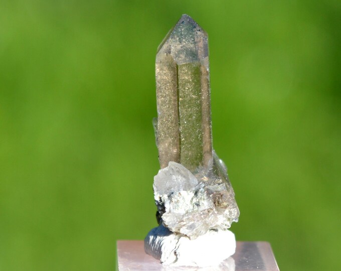 Smoky quartz 3.3 grams - Minstigertal (Münstigertal), Münster, Goms, Valais, Switzerland