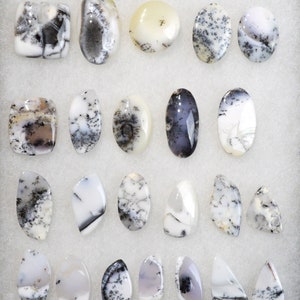 Lote de 23 Ópalos Dendríticos - 284 quilates - Piedra natural cabujón - Turquía // BX12
