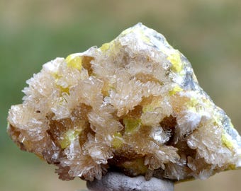 Sulfur & celestite 72 grams - Machów mine, Tarnobrzeg City Co., Subcarpathian Voivodeship, Poland