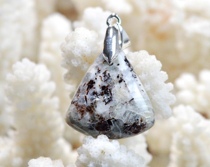 Astrophyllite 24 carats - pendentif cabochon pierre naturelle - Russie / FP45