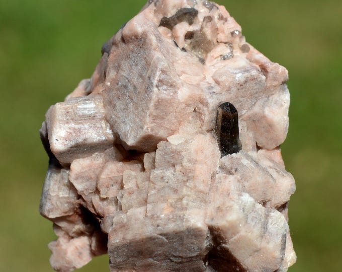 Smoky Quartz & Microcline 70 grams - "Black Hole" Pocket, CO Goethite Hill Claim, Park County, Colorado, USA