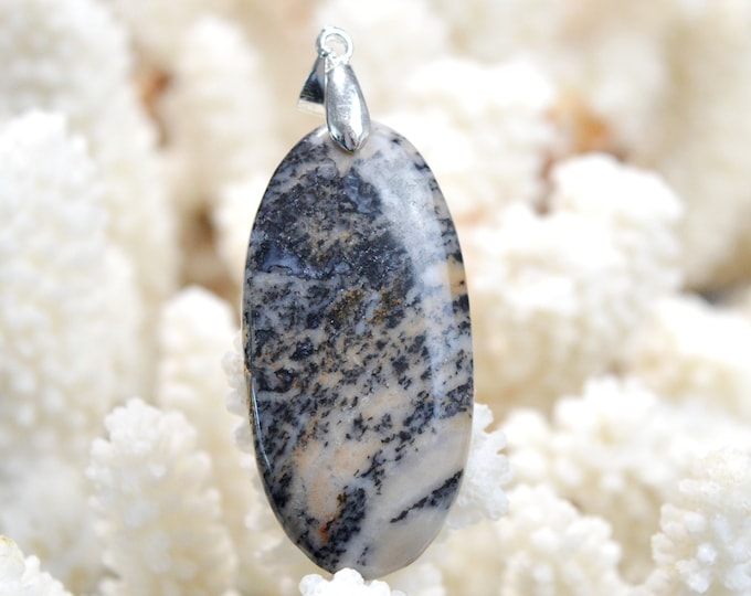 54 Carat Dendrite Agate - Natural Stone Cabochon Pendant - Türkiye // DW49