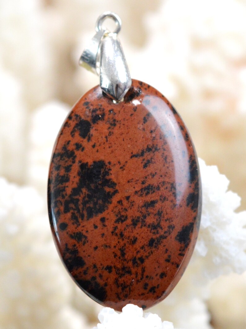 Obsidian mahogany 29 carats - cabochon pendant natural stone - M