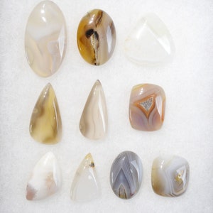 Lot x10 Agate 306 carats - cabochon pierre naturelle // Ref BY46
