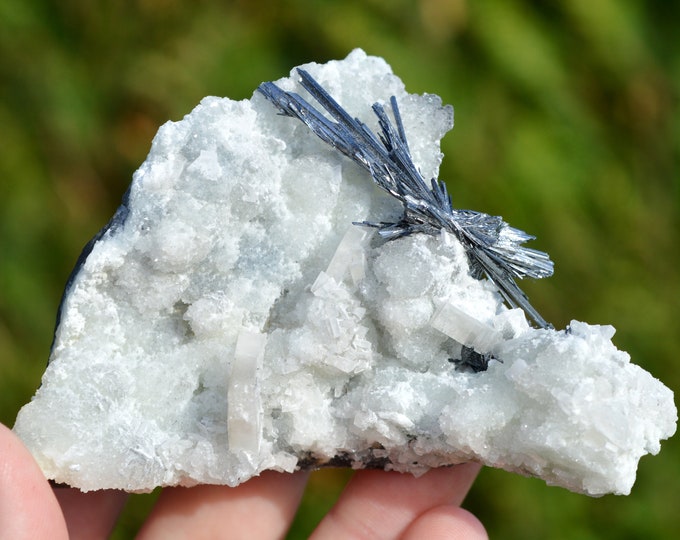 Stibnite & Calcite - 288 grams - Xikuangshan Sb deposit, Lengshuijiang Co., Loudi, Hunan, China