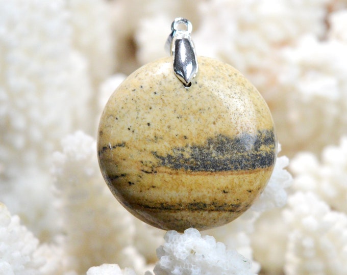 Landscape Jasper 67 carats - natural stone cabochon pendant - Namibia / EG99