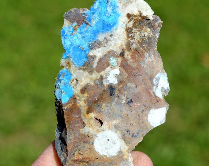 Cyanotrichite - 68 grams - Qinglong Mine, Dachang Sb ore field, Qinglong County, Qianxinan, Guizhou, China