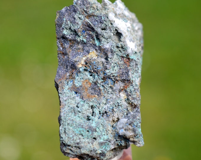 Linarite & Brochantite chalcopyrite 84 grams - Gondenau Mine, Traben-Trarbach, Bernkastel-Wittlich, Rhineland-Palatinate, Germany