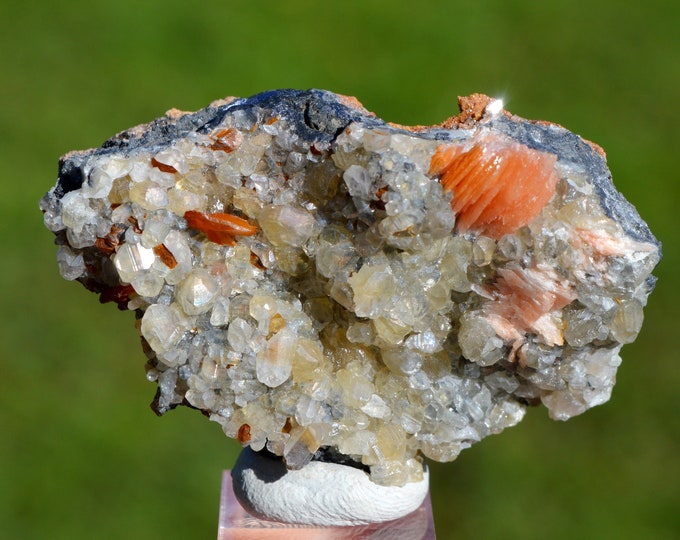 Cerussite & galena baryte 82 grams - Les Dalles Mine, Mibladen mining district, Midelt Province, Drâa-Tafilalet Region, Morocco