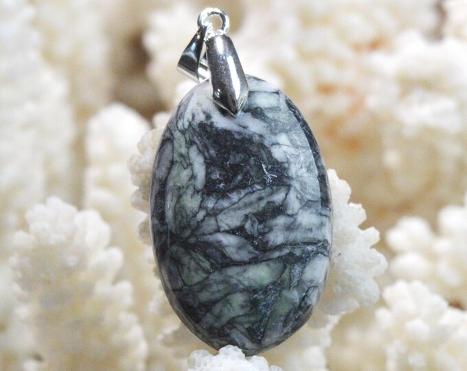 Pinolite 39 carat - natural stone cabochon pendant - Austria / FS10