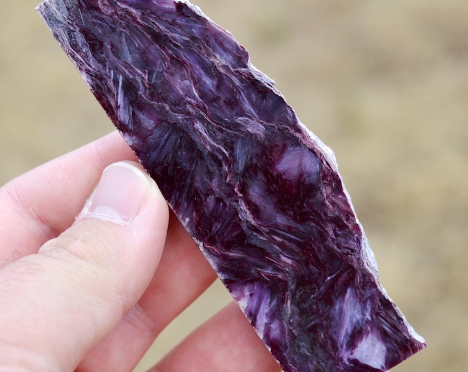 Charoite Slice 59 grams - Murunskii Massif, Chara and Tokko Rivers Confluence, Aldan Shield, Russia