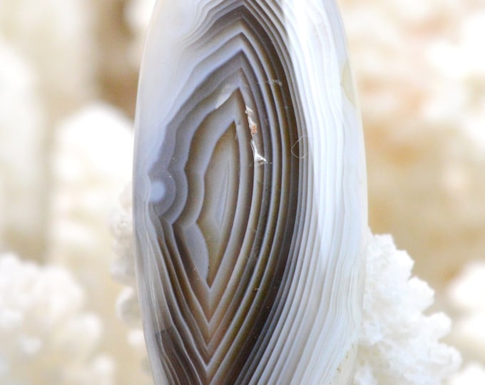 Agate 41 carats - pendentif cabochon pierre naturelle - Botswana // Ref AT15