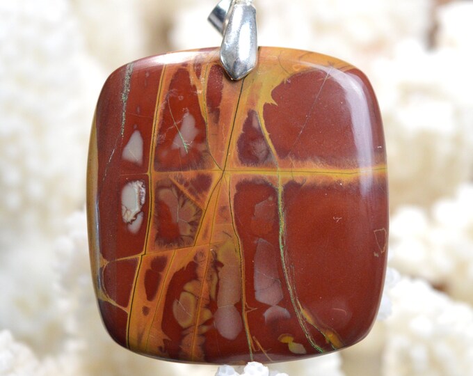 Jaspe Noreena 75 carats - pendentif cabochon pierre naturelle - Australie // Ref A93
