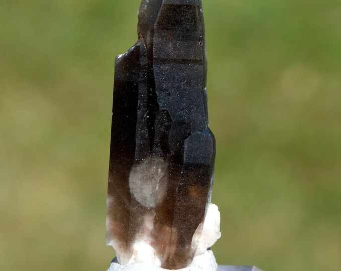 Smoky Quartz & Microcline 13 grams - "Black Hole" Pocket, CO Goethite Hill Claim, Park County, Colorado, USA