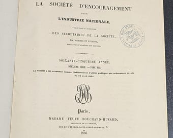 Bulletin of the Society for the Encouragement of National Industry - 1866 - Used