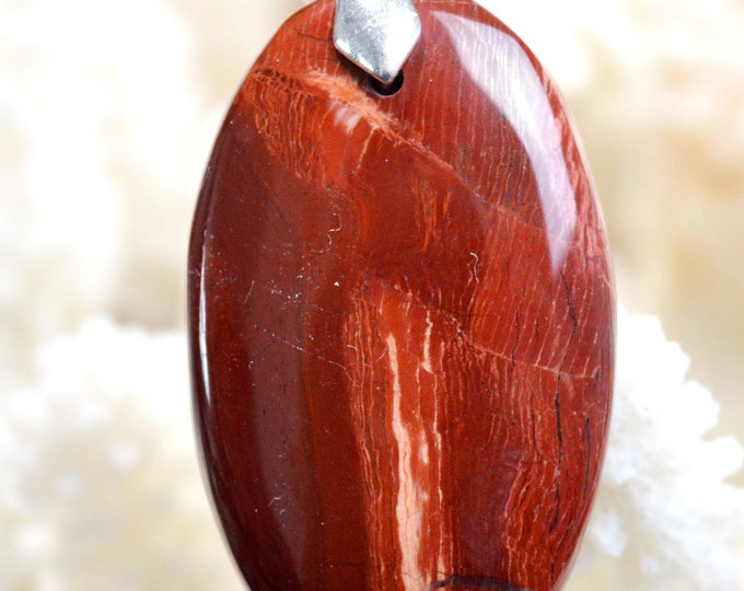 73 carat Red Snake Skin Jasper - natural stone cabochon pendant - Australia // Ref AB66