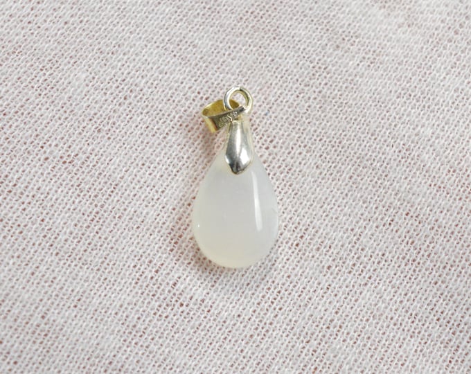 Pierre de lune blanche 7.9 carats - pendentif cabochon pierre naturelle - Tanzanie / FV19
