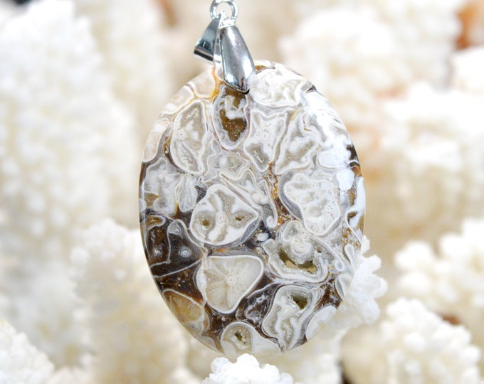 Agate 62 carats - pendentif cabochon pierre naturelle - Mexique // DO66