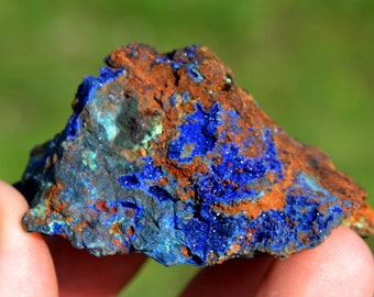 Azurite limonite 84 grams - M'Ssici, Alnif County, Tinghir Province, Drâa-Tafilalet Region, Morocco