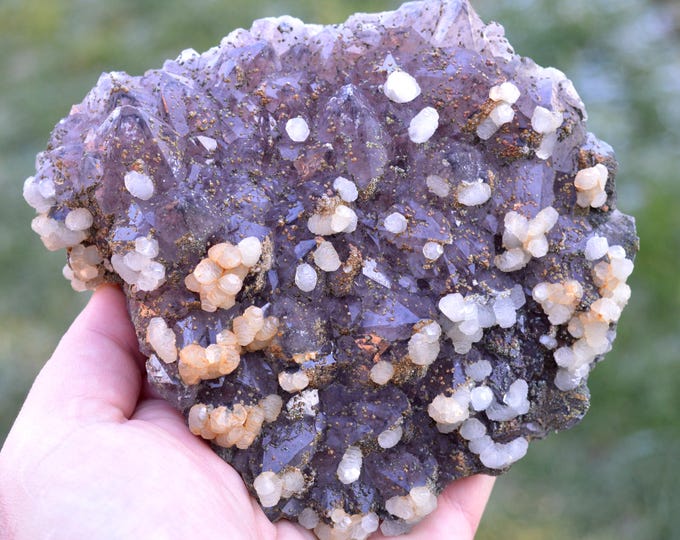 Quartz & Calcite Pyrite 911 grams - El Hammam Mine, Khémisset Province, Rabat-Salé-Kénitra Region, Morocco