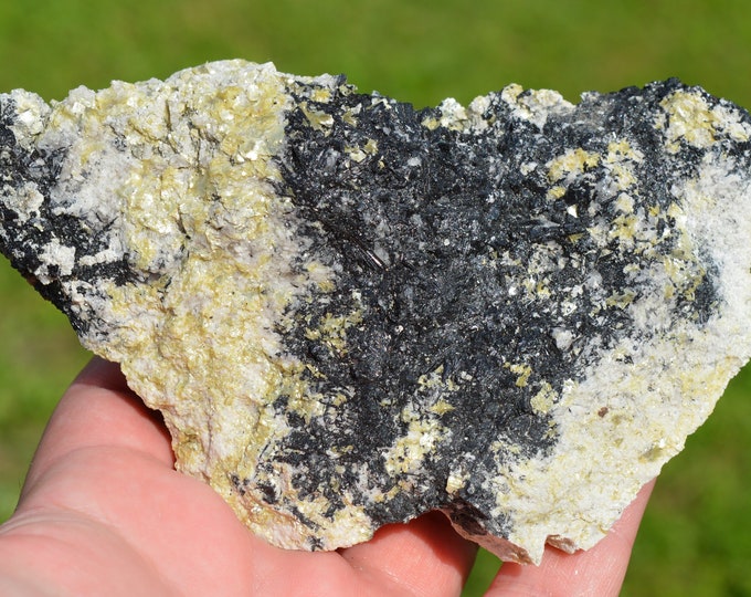 Muscovite var. Gilbertite & Tourmaline Schorl 406 grams - Menou Quarry, Saint-Salvy-de-la-Balme, Castres, Tarn, Occitanie, France