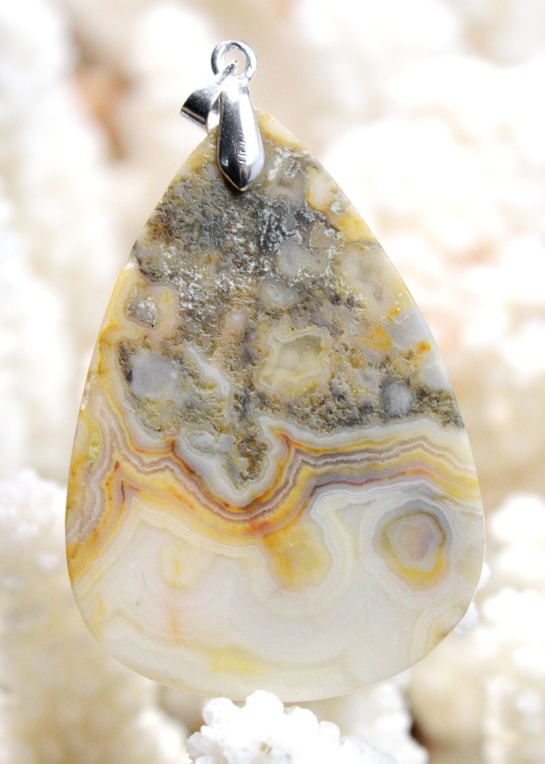 pendentif cabochon pierre naturelle Agate 56 carats Mexique Ref BC43