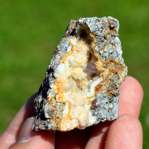 Calcite & Amethyst 85 grams - Capurru Quarry, Osilo, Sassari Province, Sardinia, Italy