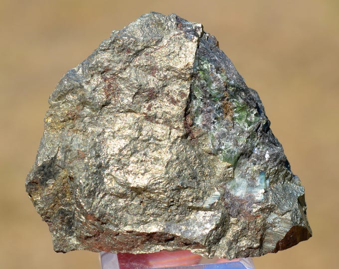 Ludlamite & Pyrite 116 grams - Salsigne mine, Salsigne, Aude, Occitanie, France