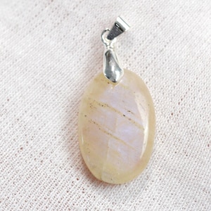 30 carat peristerite - natural stone cabochon pendant - Sri Lanka // DL73